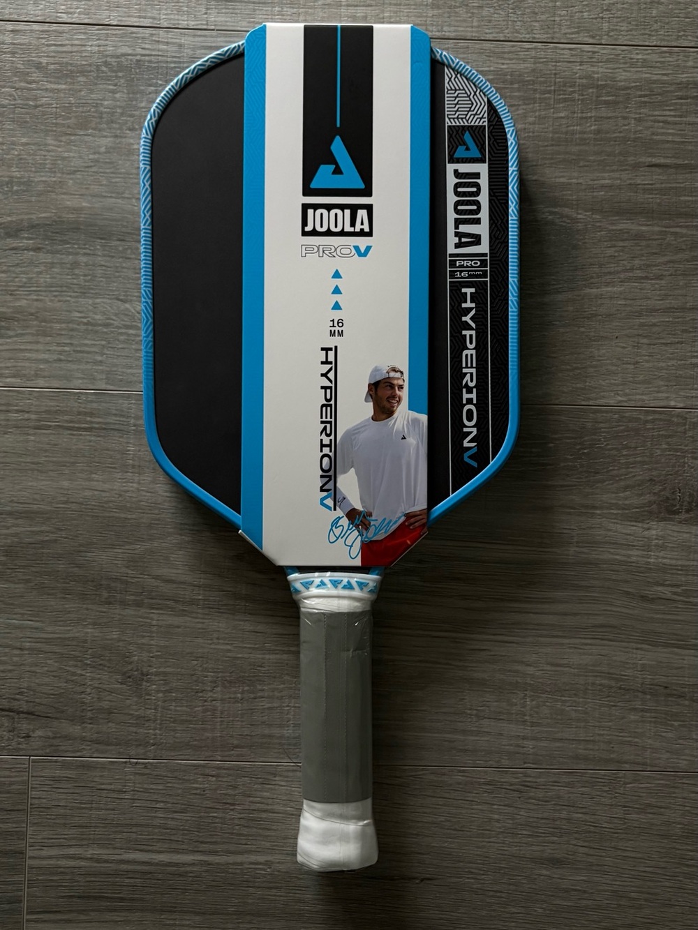 Hyperion Pro V 16mm Pickleball Paddle - Black & Blue